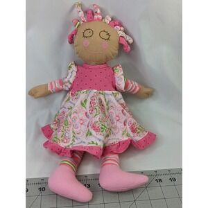 Maison Chic Cloth Doll Plush 15 Inch Ragdoll Pink Stuffed Animal Toy